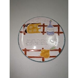 Vallarius "LA FONDUE" Plate St Joseph Ceramique FRANCE 8.5"